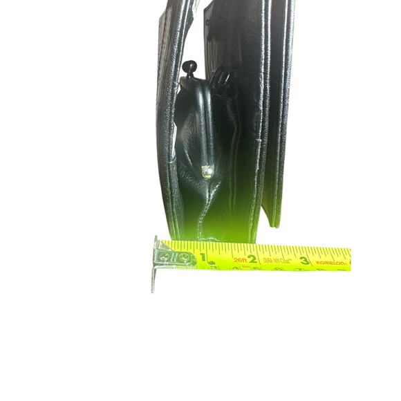 Brighton Black Croc Embossed Leather Crossbody Organizer Bag - Picture 9 of 14